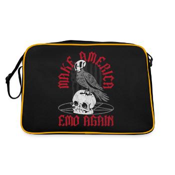 Emoticon Make America Emo Again Emocore Aesthetic - Retro Bag - black/gold - Back