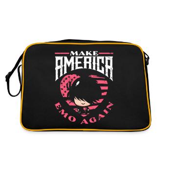 Emoticon Make America Emo Again Emocore Aesthetic - Retro Bag - black/gold - Back