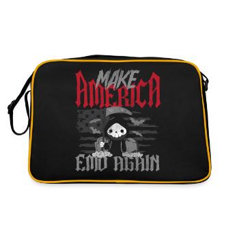 Emoticon Make America Emo Again Emocore Aesthetic - Retro Bag - black/gold - Back