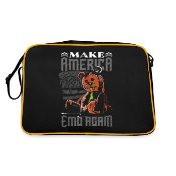 Emoticon Make America Emo Again Emocore Aesthetic - Retro Bag - black/gold - Back