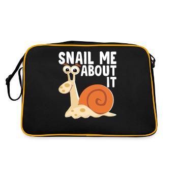 Snail lover snail me sluggish about it - Retro Bag - black/gold - Back