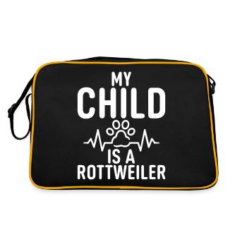 Cadeaux Rottweiler - Sac Retro - noir/or - Dos