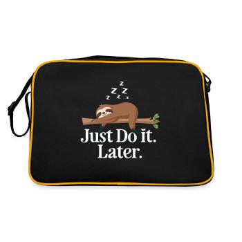 Sloth Sloth Sayings Sloth Baby Relax - Retro Bag - black/gold - Back