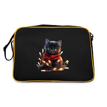 Lumières de Noël Cat Noël - Sac Retro - noir/or - Dos
