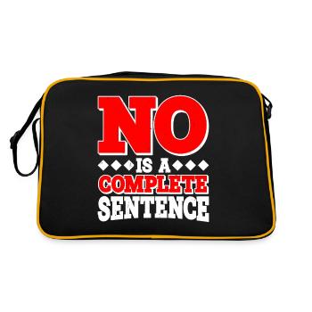 No Is A Complete Sentence 27 - Retro Bag - black/gold - Back