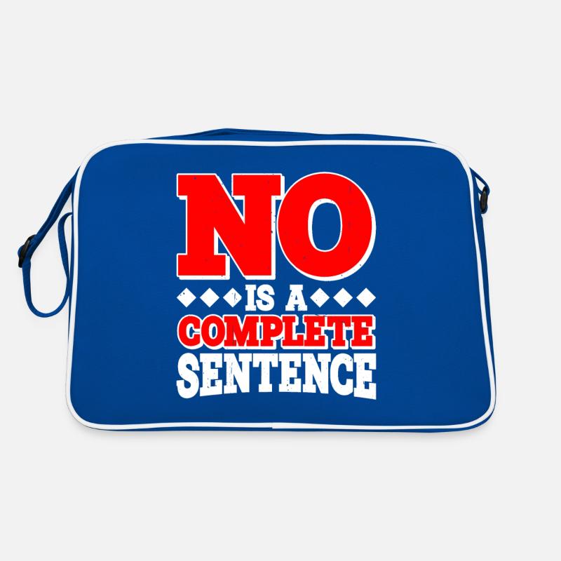 No Is A Complete Sentence 27 Retro Bag