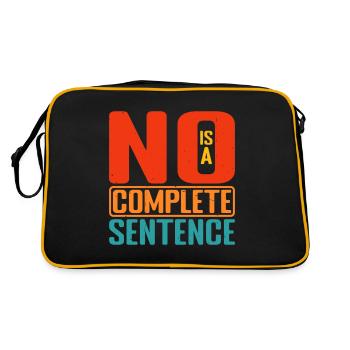 No Is A Complete Sentence 28 - Retro Bag - black/gold - Back