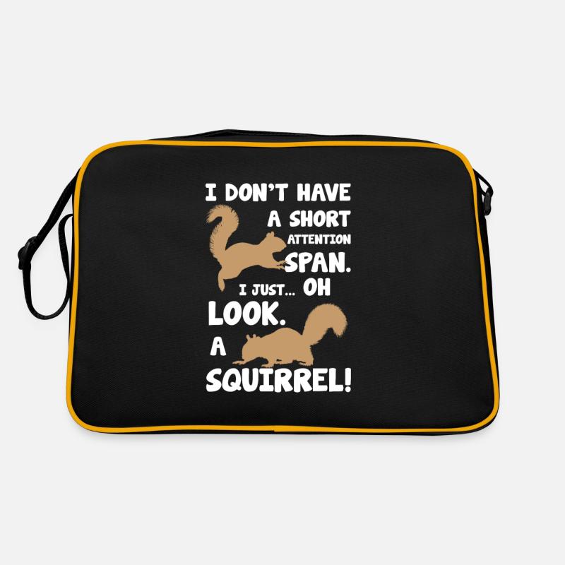 Look A Squirrel Aufmerksamkeitspanne ADHS Geschenk Retro Tasche