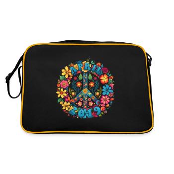 Flower Power Hippie Birthday - Avril 2019 - Sac Retro - noir/or - Dos