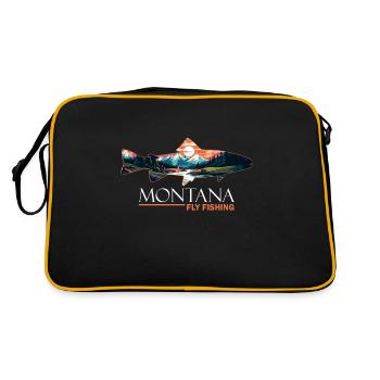 Fly Fishing in Montana: Retro Scenic Angler & - Retro Bag - black/gold - Back