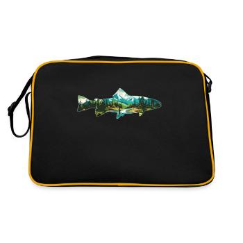 Pêche à la mouche de la truite : l’amour rétro pour le - Sac Retro - noir/or - Dos