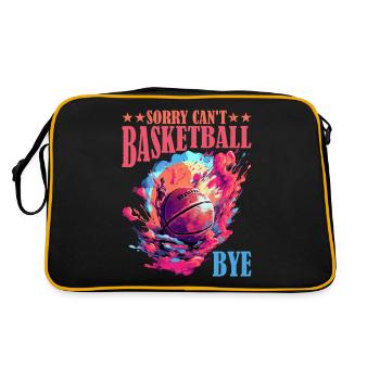 Sorry Can't Basketball Bye 5 - Retro Bag - black/gold - Back