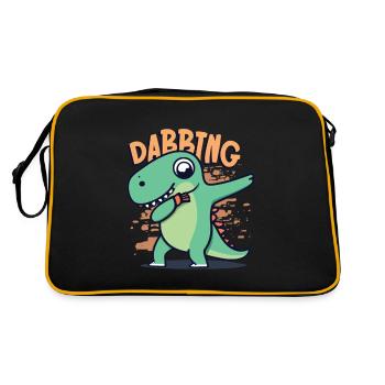 Dabbing Dinosaur Trex - Sac Retro - noir/or - Dos