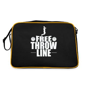 Free Throw Line Basketball - Retro Tasche - Schwarz/Gold - Hinten