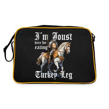 Je suis ici parce que je suis un tournoi de dinde - Sac Retro - noir/or - Dos