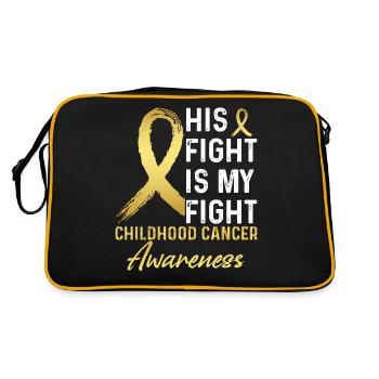 Lutte contre le cancer infantile - Sac Retro - noir/or - Dos