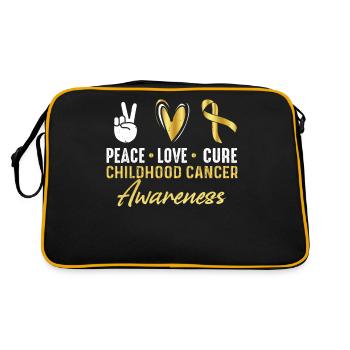 Mois de sensibilisation à Peace Love Cure pour - Sac Retro - noir/or - Dos