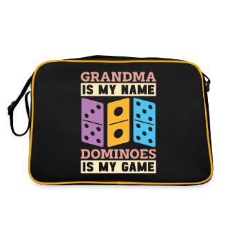 Dominos Grand-mère est mon nom Dominoes est le jeu - Sac Retro - noir/or - Dos