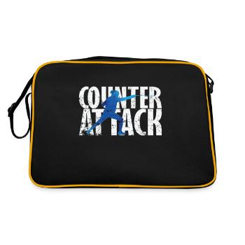 Counter Attack Fechten - Retro Tasche - Schwarz/Gold - Hinten
