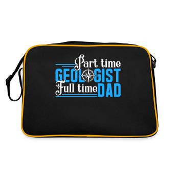 Geologist Part Time Geologist Full Time Dad - Retro Bag - black/gold - Back