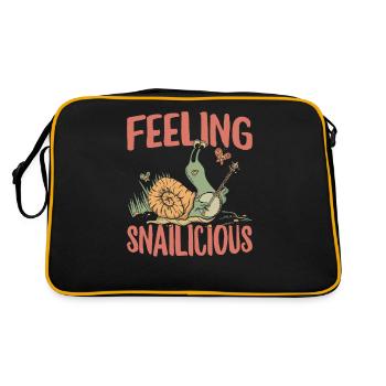 Snail Lover Snailicious Sluggish Running Jogging - Retro Bag - black/gold - Back