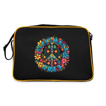 Anniversaire de Flower Power Hippie - Septembre 2019 - Sac Retro - noir/or - Dos
