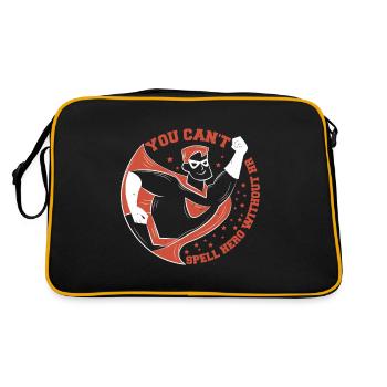 You Can't Spell Hero Without Hr 6 - Retro Bag - black/gold - Back