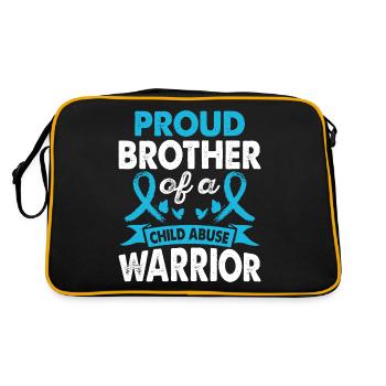 Brother Of Child Abuse Warrior Month Of - Retro Bag - black/gold - Back