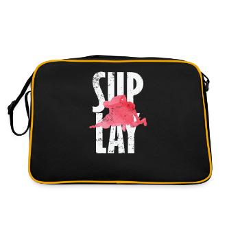 Slip lay Wrestling - Retro Bag - black/gold - Back