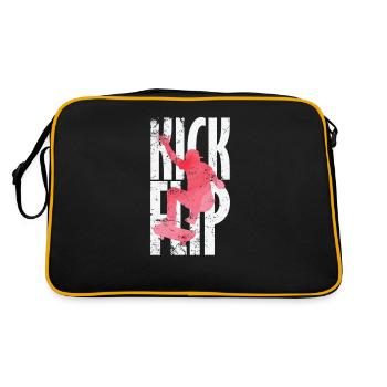 Kickflip Skateboard - Sac Retro - noir/or - Dos