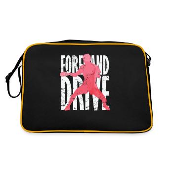 Forehand Drive Table Tennis - Retro Bag - black/gold - Back