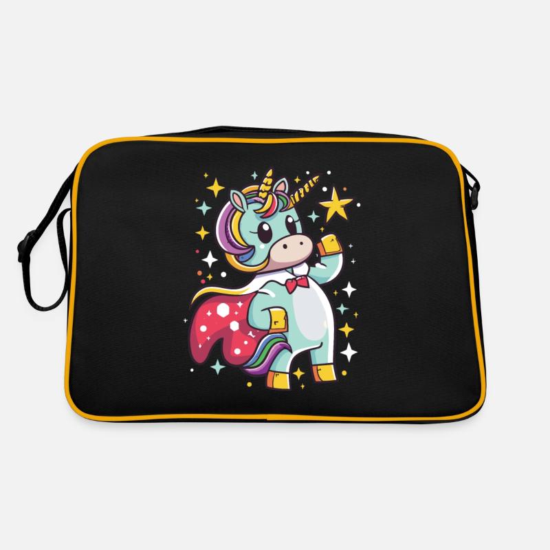 Einhorn Superheld Einhörner Einhorn Baby Unicorn Retro Tasche
