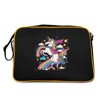 Licorne Super-héros Licornes Licorne Bébé Licorne - Sac Retro - noir/or - Dos