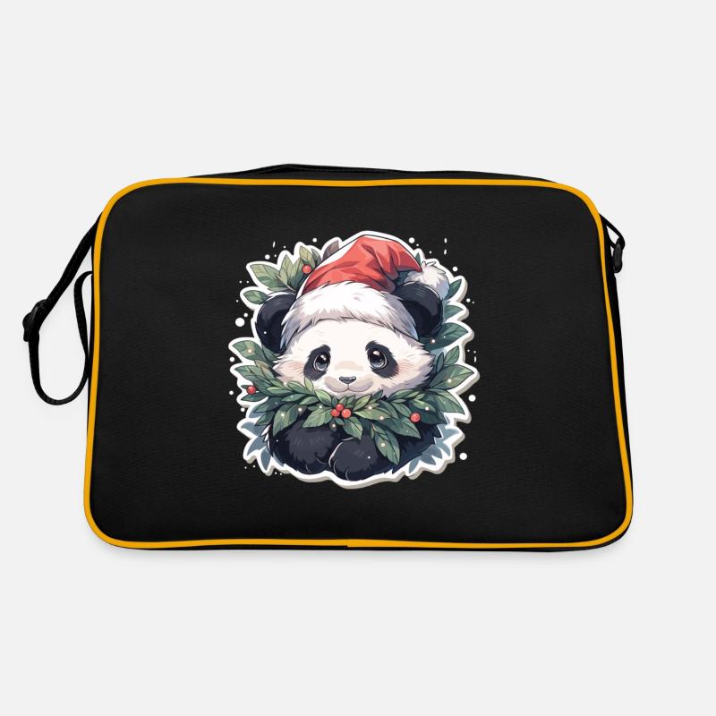 Panda Noël Panda Pandas Panda Noël Sac Retro