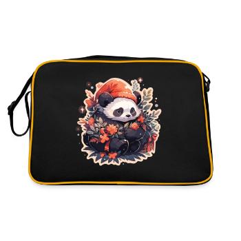 Panda Panda Bear Panda Baby Pandas Panda Animal - Retro Bag - black/gold - Back