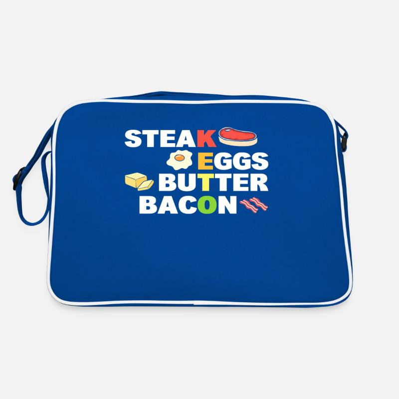 Steak Oeufs Beurre Bacon Keto Diète Sac Retro