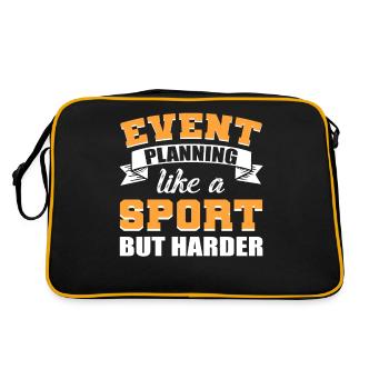 Planification d’événements Comme un sport, mais plus difficile - Sac Retro - noir/or - Dos