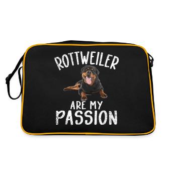 Cadeaux Rottweiler - Sac Retro - noir/or - Dos