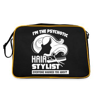 Hair Stylist I'm The Psychotic Hair Stylist - Retro Bag - black/gold - Back