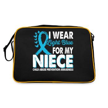 Apply light blue to the prevention of - Retro Bag - black/gold - Back
