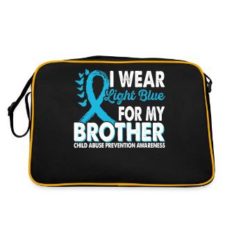 Wear light blue for awareness of the - Retro Bag - black/gold - Back