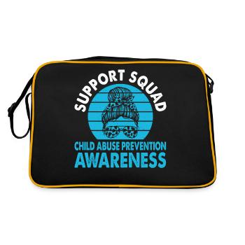 Support Squad Child Abuse Prevention Awareness - Retro Bag - black/gold - Back