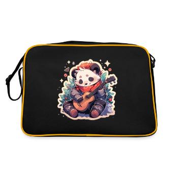 Panda Panda Bear Panda Baby Pandas Panda Animal - Retro Bag - black/gold - Back