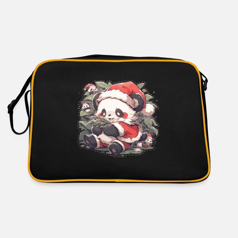 Panda Noël Panda Pandas Panda Noël Sac Retro