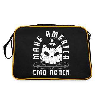 Emoticon Make America Emo Again Emocore Aesthetic - Retro Bag - black/gold - Back