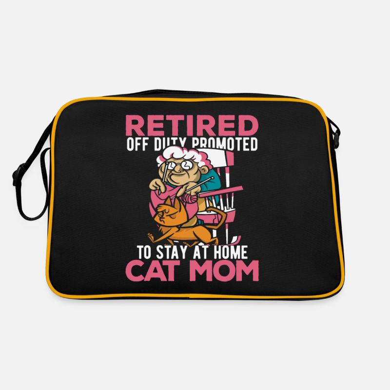 Rentner Rente Katze Retro Tasche