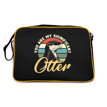 Otter You Are My Significant Otter Animal Breeder - Retro Bag - black/gold - Back