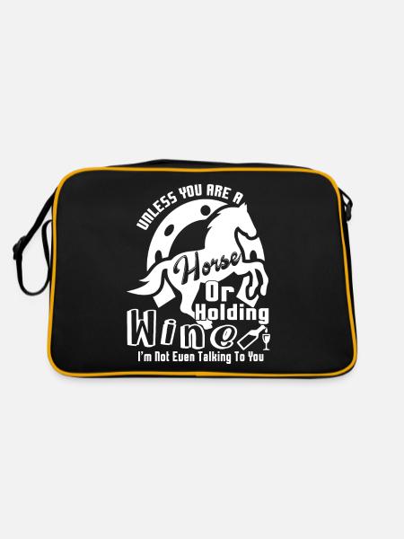 Horse Unless You Are A Horse - Retro Bag - black/gold - Back
