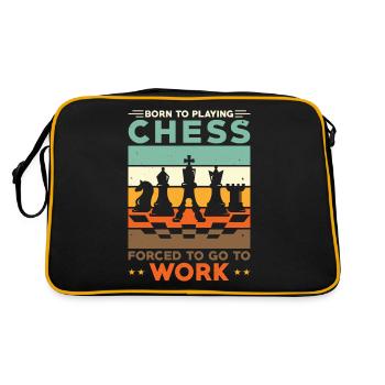 Chess Chess players forced to work - Retro Bag - black/gold - Back