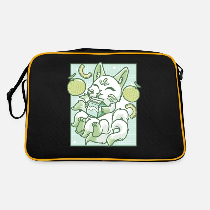 Kitsune Japan Anime Kawaii Melon Milk Retro Bag